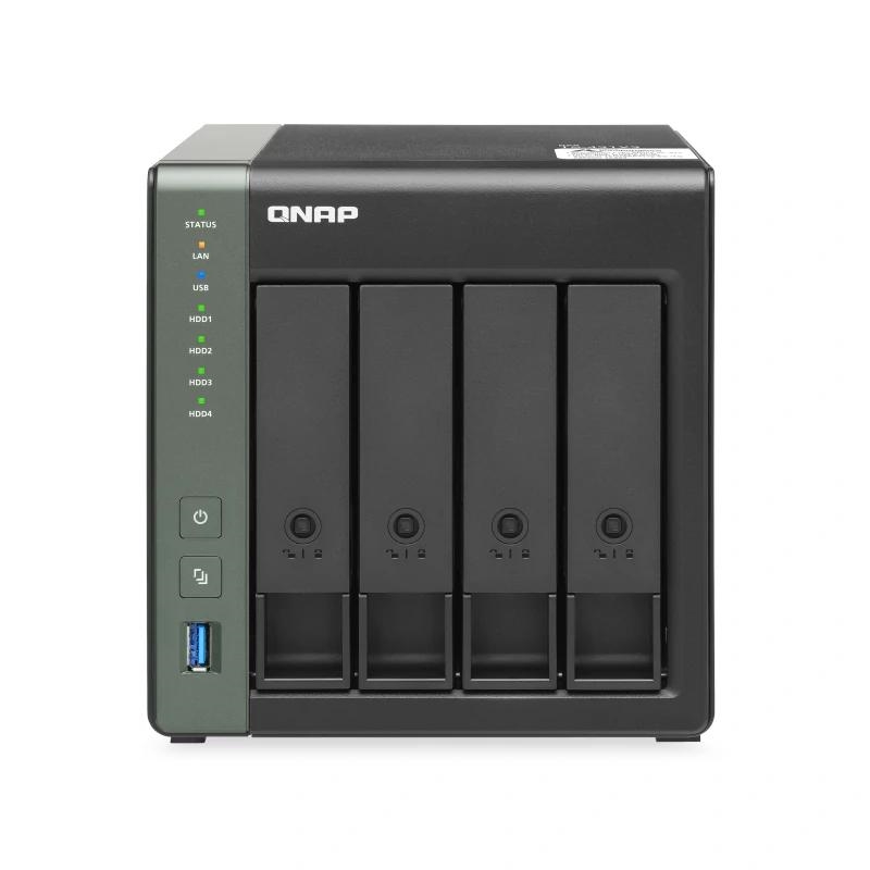 QNAP TS-431X3 NAS Tower Annapurna Labs Alpine AL-314 4 GB DDR3 0 TB QNAP Turbo System Preto