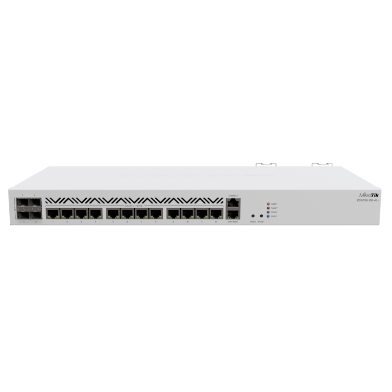 Mikrotik | CCR2116-12G-4S+ Roteador 12xGbE | 72W | 16GB | 10GB