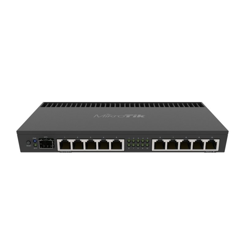Mikrotik | RB4011iGS+RM Roteador 10xGbE 1xSPF+ | PoE | 18W | 1GB
