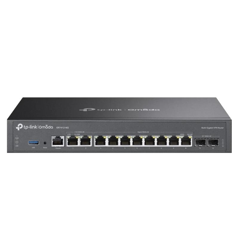 TP-Link Omada ER7412-M2 router com fio 2.5 Gigabit Ethernet, Gigabit Ethernet Preto