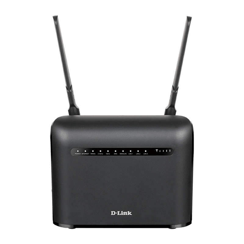 D-Link AC1200 router sem fios Gigabit Ethernet Dual-band (2,4 GHz / 5 GHz) 4G Preto