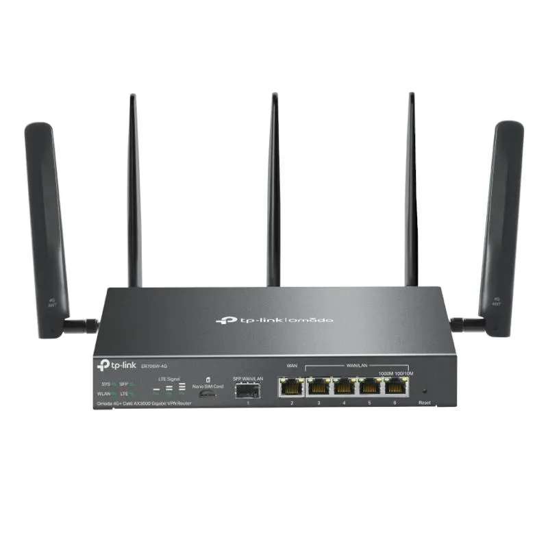 TP-Link ER706W-4G Router 4G+Cat6 AX3000 VPN 4xLAN