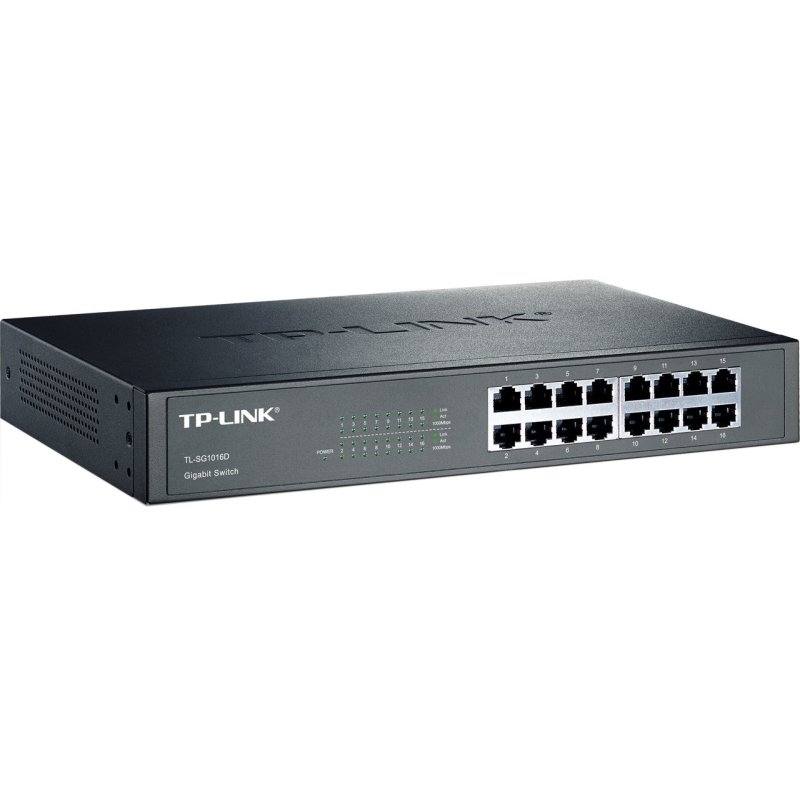 TP-Link TL-SG1016D Não-gerido Gigabit Ethernet (10/100/1000) Preto