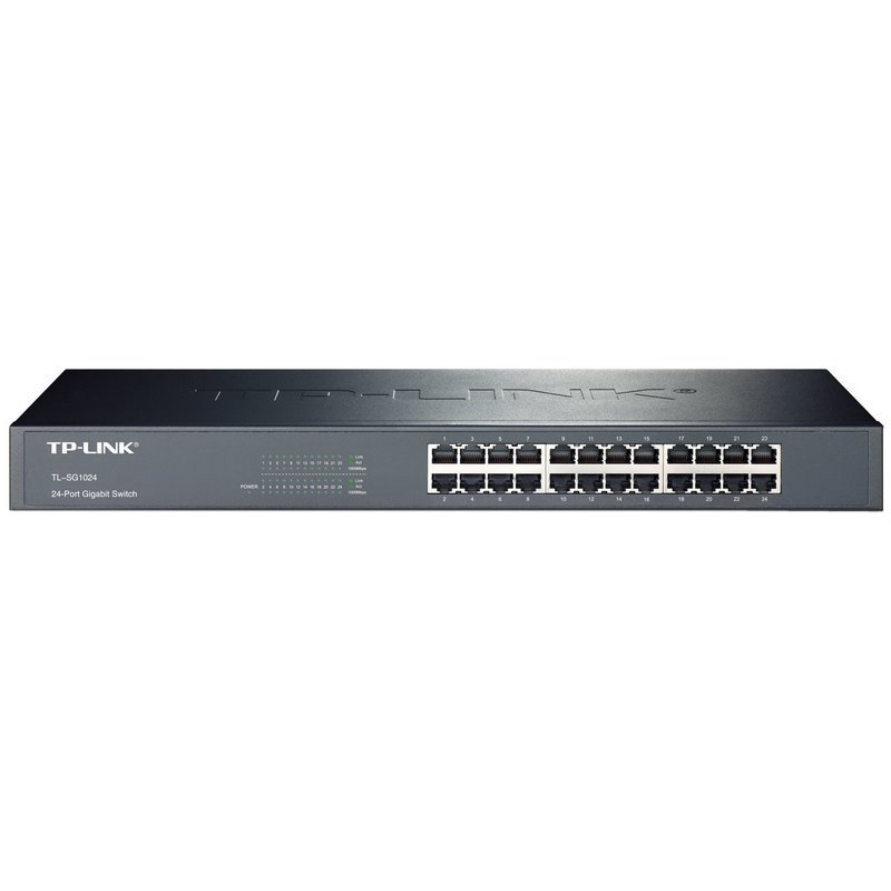 TP-Link TL-SG1024 Não-gerido Gigabit Ethernet (10/100/1000) 1U Preto