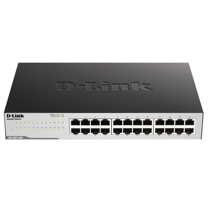 D-Link GO-SW-24G Não-gerido L2 Gigabit Ethernet (10/100/1000) 1U Preto