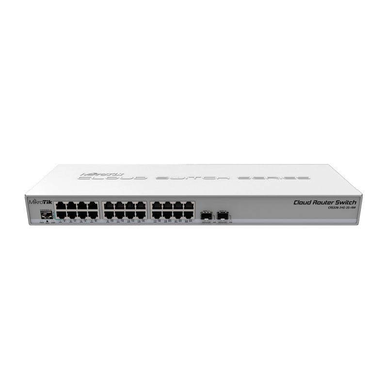 Mikrotik | CRS326-24G-2S+RM 24xGB | 24 Portas PoE | 24W