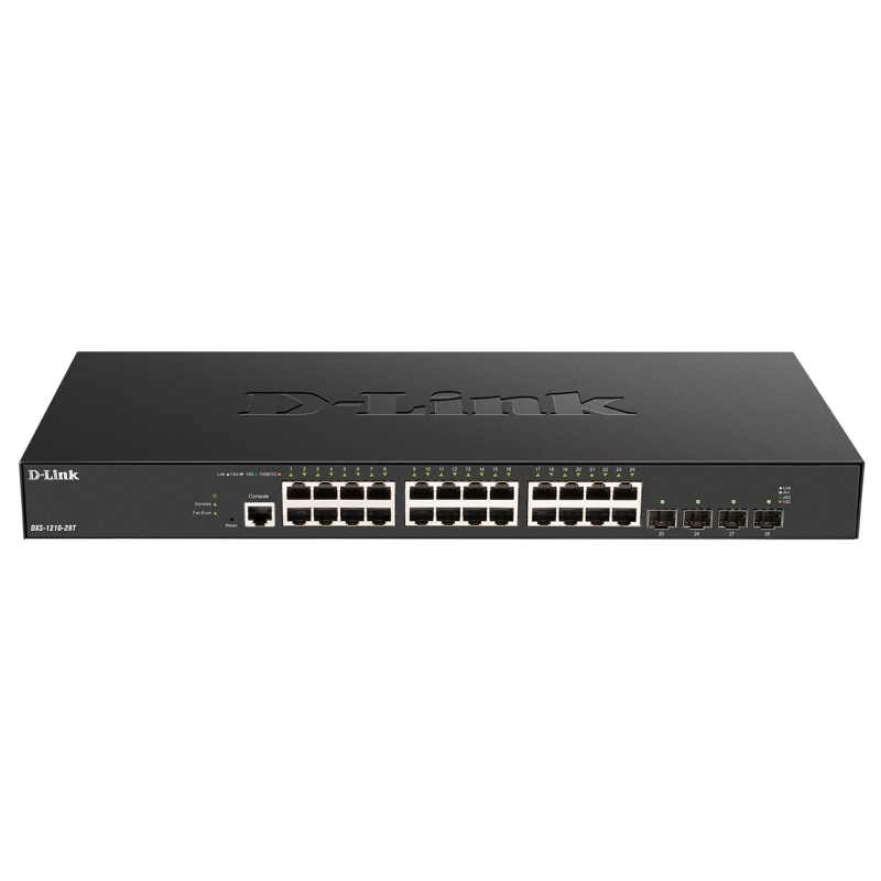 D-Link DXS-1210-28T switch de rede Gerido L2/L3 10G Ethernet (100/1000/10000) 1U Preto