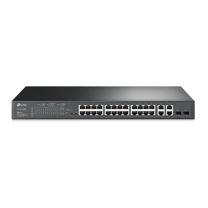 TP-Link Omada SL2428P switch de rede Gerido L2 Fast Ethernet (10/100) Power over Ethernet (PoE) 1U Preto