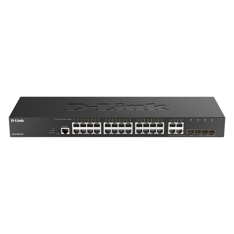 D-Link DGS-2000-28 switch de rede Gerido L2/L3 Gigabit Ethernet (10/100/1000) 1U Preto