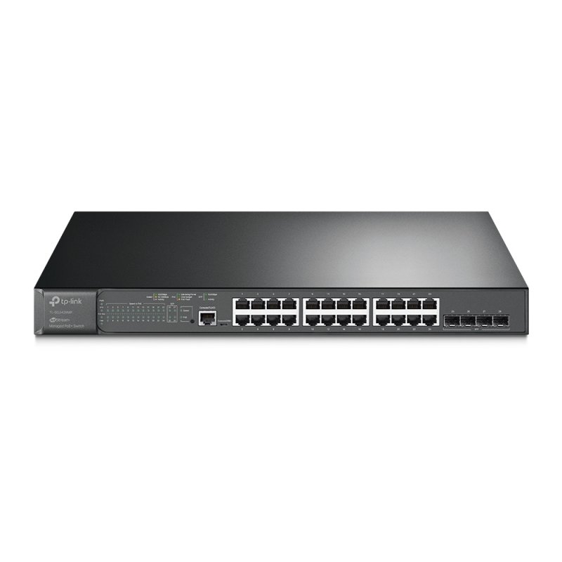 TP-Link Omada SG3428MP switch de rede Gerido L2+ Gigabit Ethernet (10/100/1000) Power over Ethernet (PoE) 1U Preto