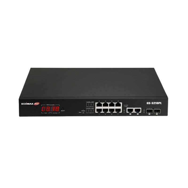 Edimax | Switch | GS-5210PL | 10 Portas PoE | 30W | 8K