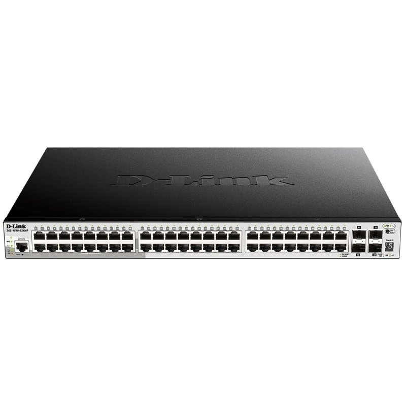 D-Link DGS-1510-52XMP Gerido L3 Gigabit Ethernet (10/100/1000) Power over Ethernet (PoE) Preto