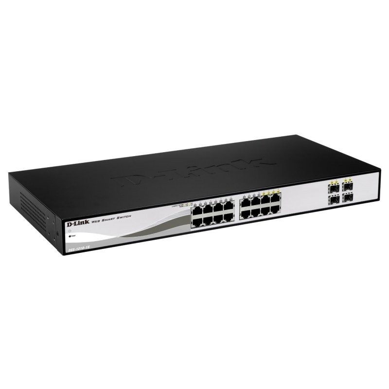D-Link DGS-1210-16 Gerido L2 Gigabit Ethernet (10/100/1000) Preto