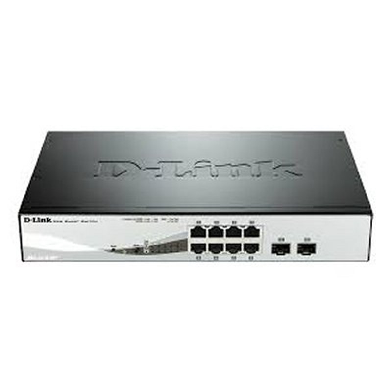 D-Link DGS-1210-08P Gerido L2 Gigabit Ethernet (10/100/1000) Power over Ethernet (PoE) Preto