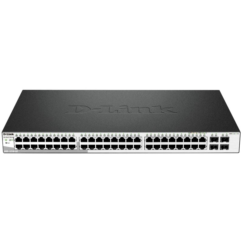 D-Link DGS-1210-52 Gerido L2 Gigabit Ethernet (10/100/1000) 1U Preto