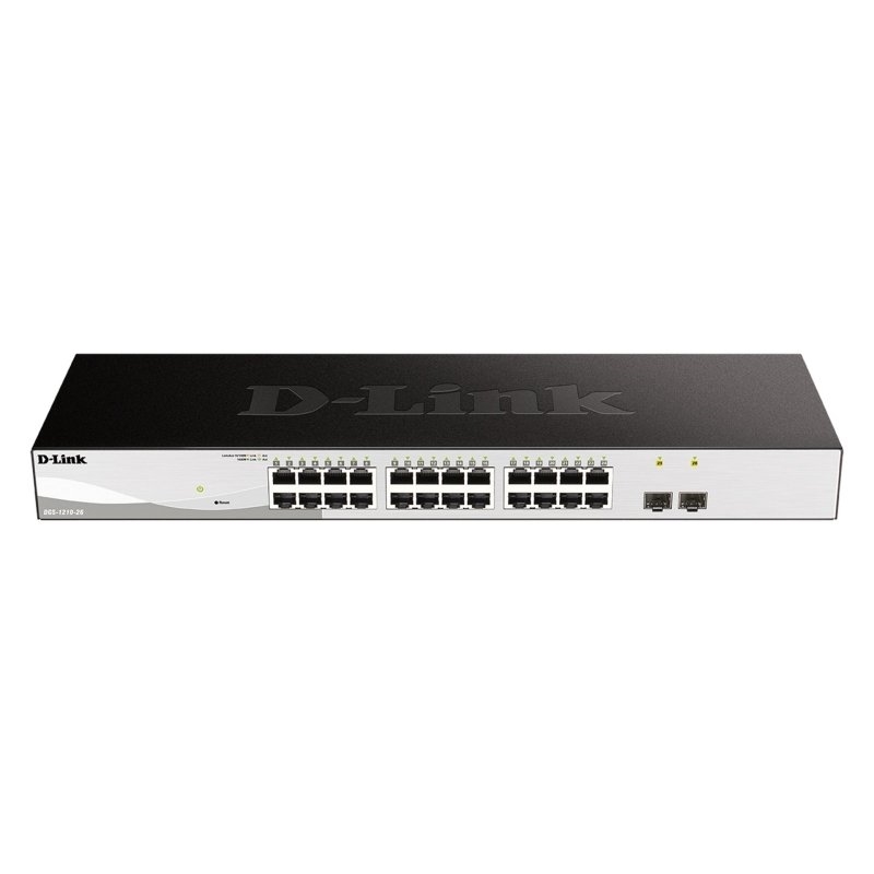 D-Link DGS-1210-26 switch de rede Gerido L2 Gigabit Ethernet (10/100/1000) 1U Preto, Cinzento