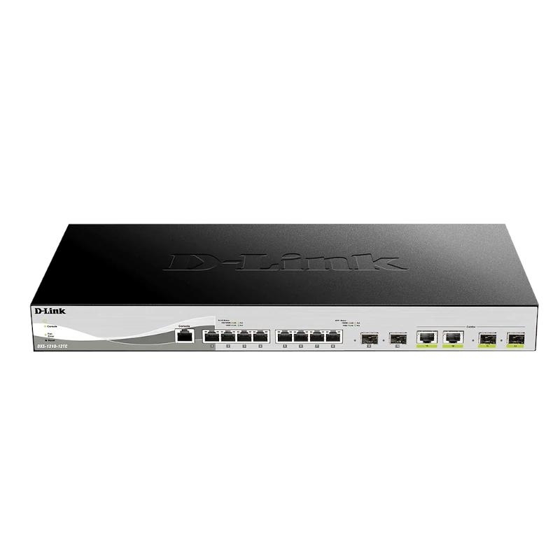 D-Link DXS-1210-12TC/E switch de rede Gerido L2 10G Ethernet (100/1000/10000) 1U Preto, Prateado