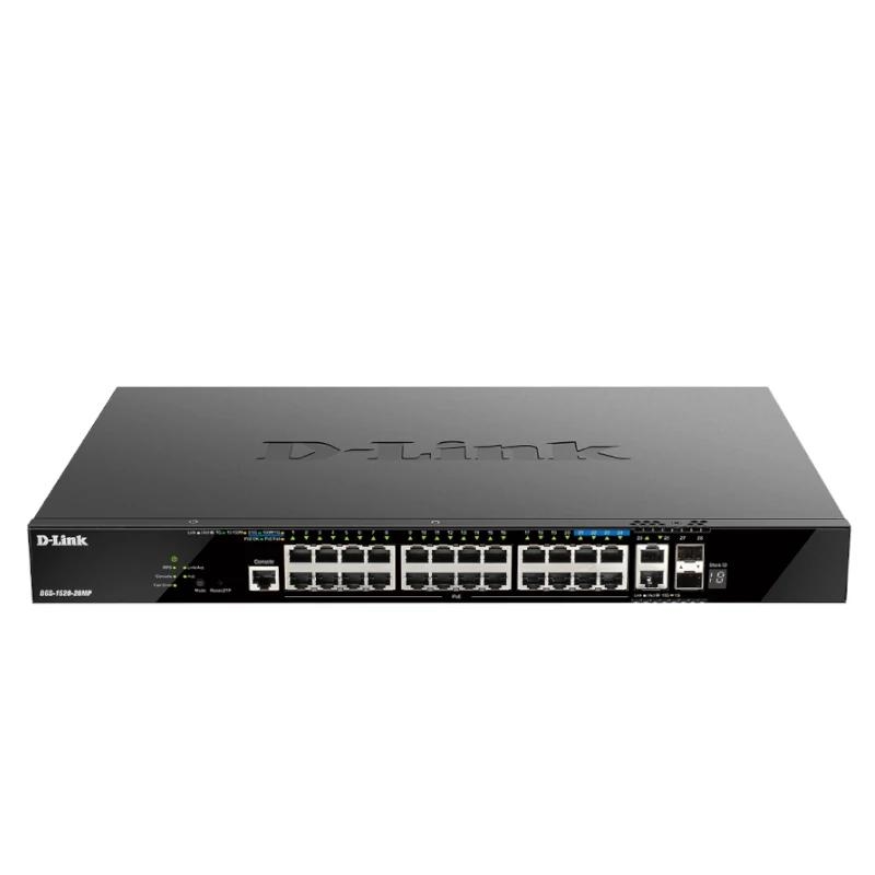 D-Link DGS-1520-28MP/E switch de rede Gerido L3 Gigabit Ethernet (10/100/1000) Power over Ethernet (PoE) 1U Preto