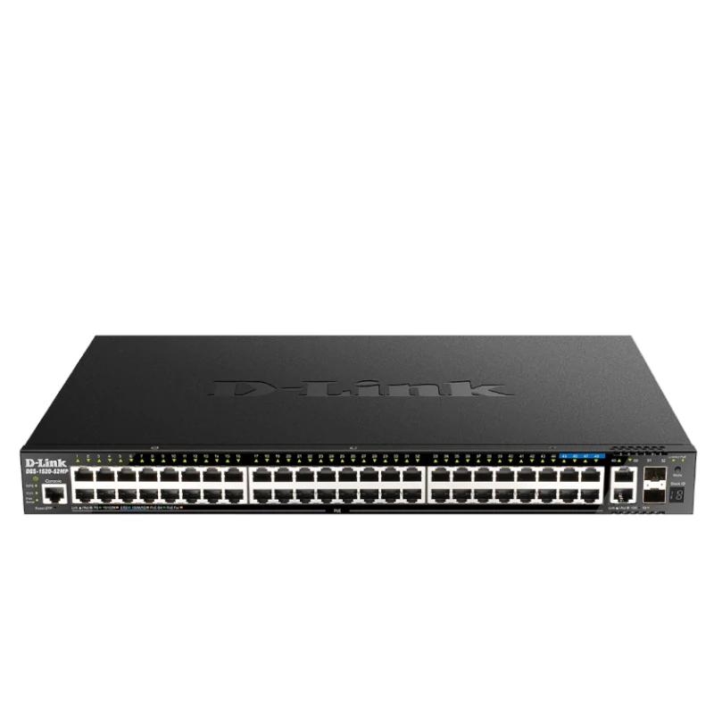 D-Link DGS-1520-52MP Gerido L3 Gigabit Ethernet (10/100/1000) Power over Ethernet (PoE) 1U Preto