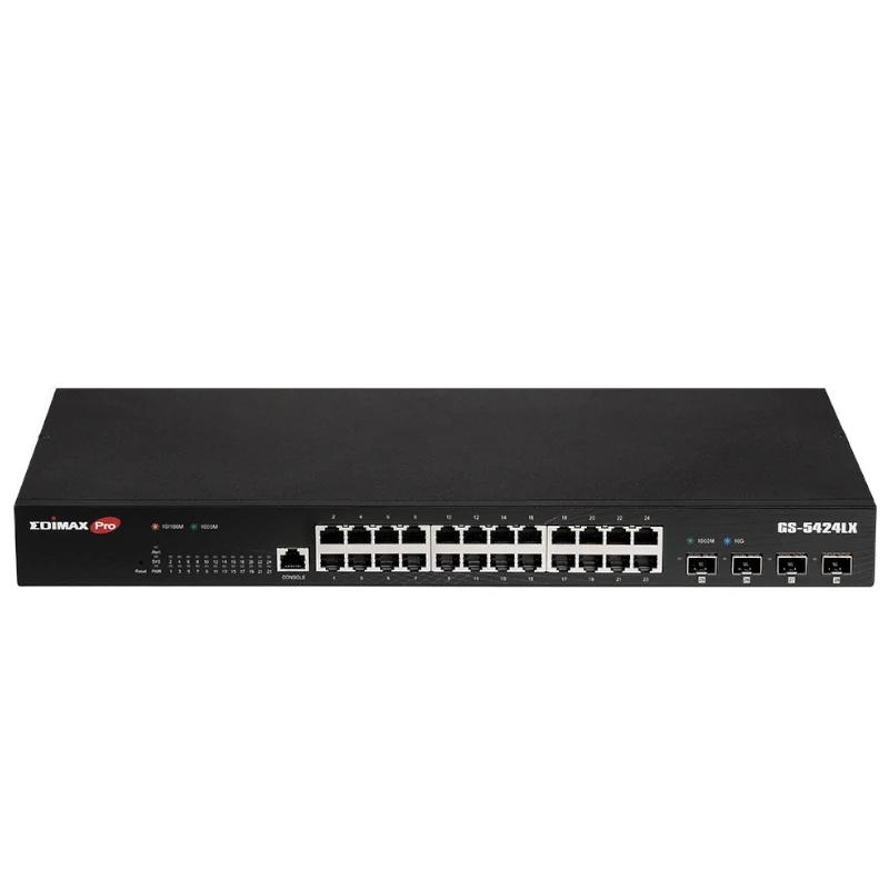 Edimax | GS-5424LX 24xGb 4x10Gb SFP+ 1xConsola | 24 Portas