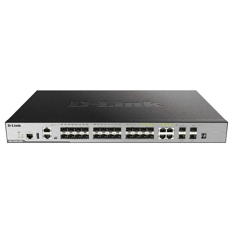 D-Link DGS-3630-28SC switch de rede Gerido L3 1U Preto