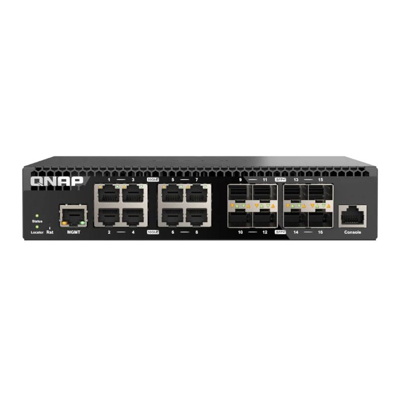 QNAP QSW-M3216R-8S8T switch de rede Gerido L2/L3 10G Ethernet (100/1000/10000) 1U Preto