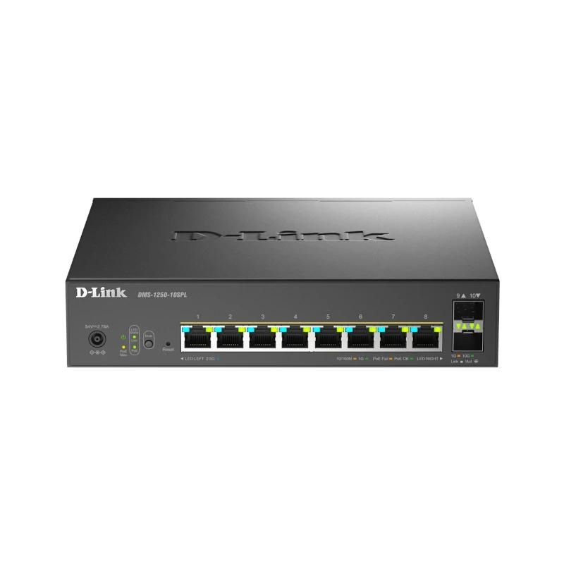 D-Link DMS-1250-10SPL Gerido L2/L3 2.5G Ethernet (100/1000/2500) Power over Ethernet (PoE) Preto