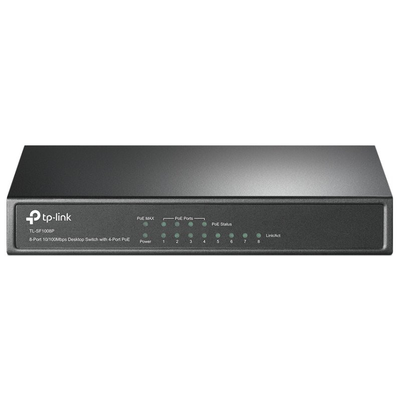 TP-Link TL-SF1008P Não-gerido Fast Ethernet (10/100) Power over Ethernet (PoE) Preto