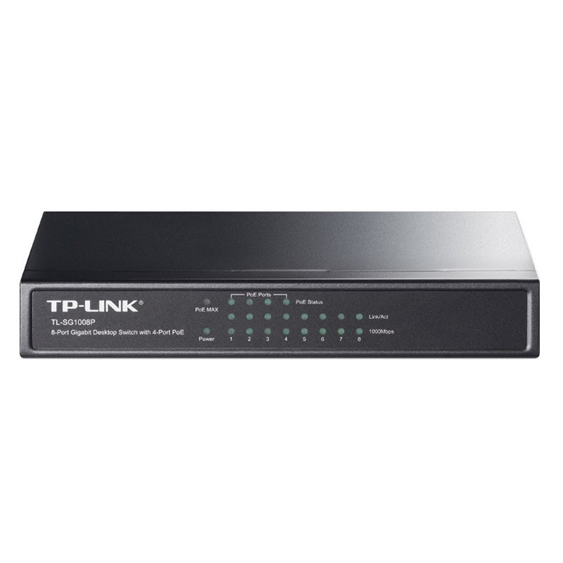TP-Link TL-SG1008P Gerido Gigabit Ethernet (10/100/1000) Power over Ethernet (PoE) Cinzento