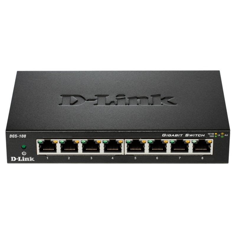 D-Link DGS-108 Preto
