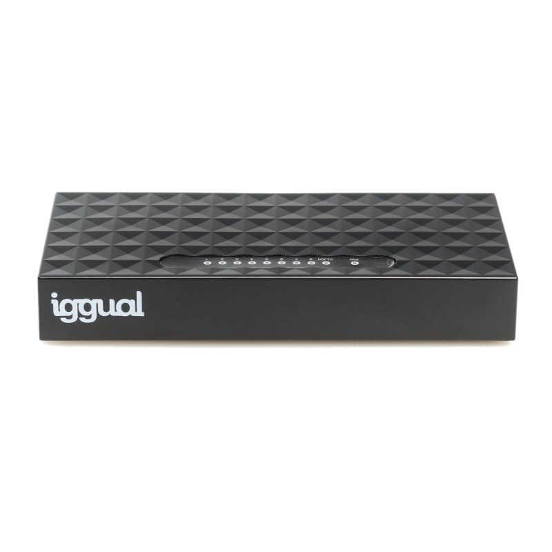 iggual GES8000 Não-gerido Gigabit Ethernet (10/100/1000) Preto