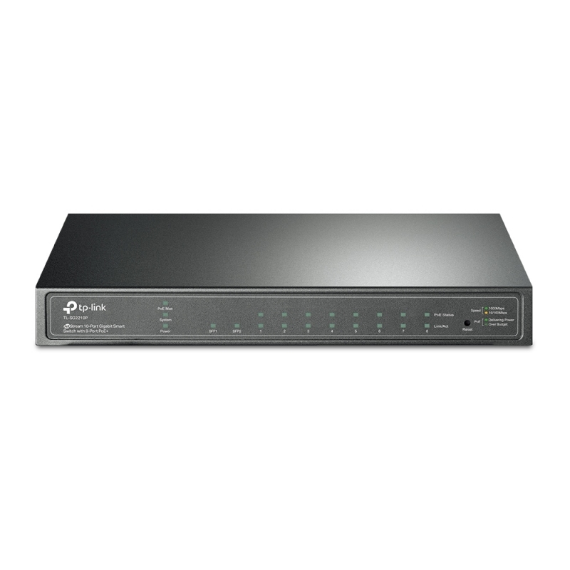 TP-Link Omada SG2210P switch de rede Gerido L2/L2+ Gigabit Ethernet (10/100/1000) Power over Ethernet (PoE) Preto