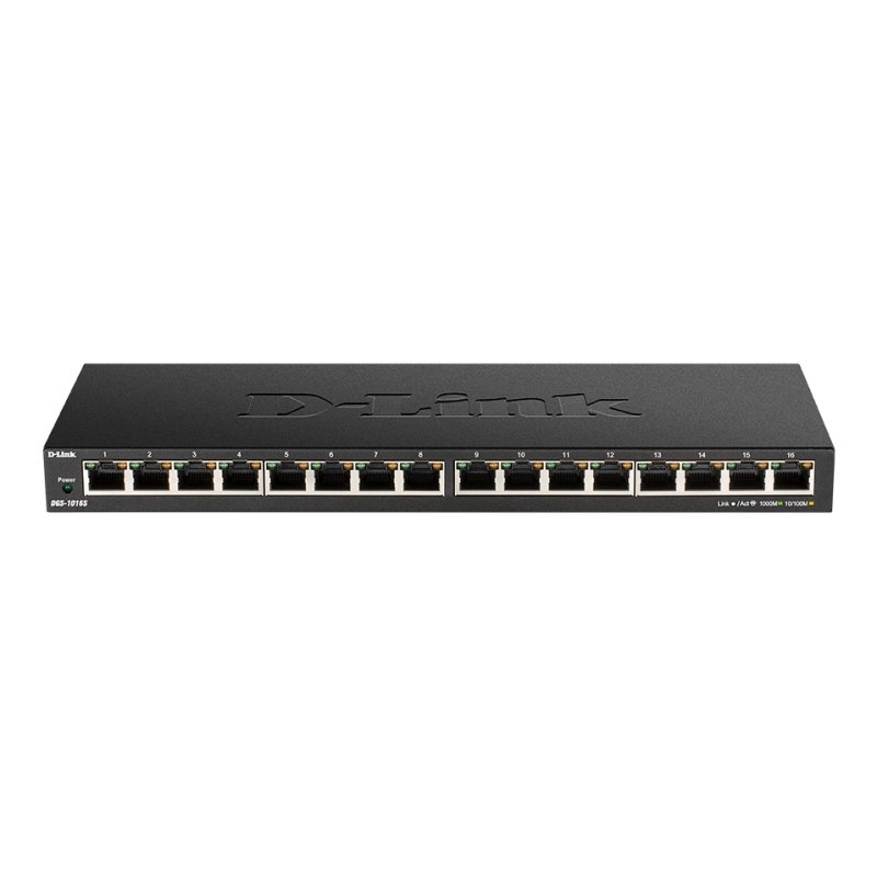 D-Link DGS-1016S Não-gerido Gigabit Ethernet (10/100/1000) Preto