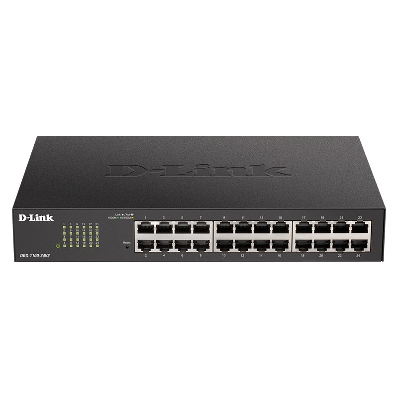 D-Link DGS-1100-24V2 Gerido L2 Gigabit Ethernet (10/100/1000) 1U Preto, Cinzento