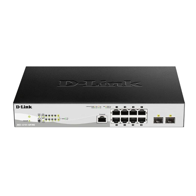 D-Link DGS-1210-10P Gerido L2 Gigabit Ethernet (10/100/1000) Power over Ethernet (PoE) 1U Preto