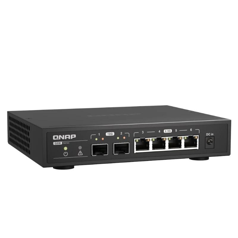 QNAP QSW-2104-2S switch de rede Não-gerido 2.5G Ethernet Preto