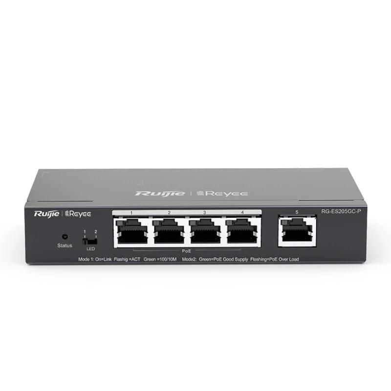 Ruijie Networks | Switch | RG-ES205GC-P | 5 Portas PoE | 54W