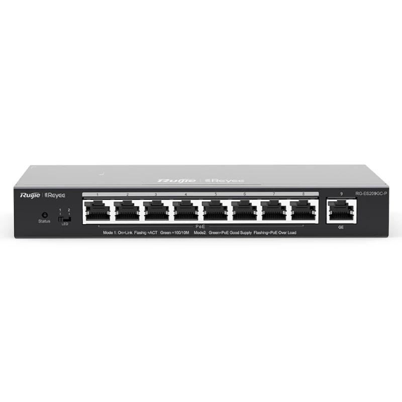 Ruijie Networks | Switch | RG-ES209GC-P | 9 Portas PoE | 120W