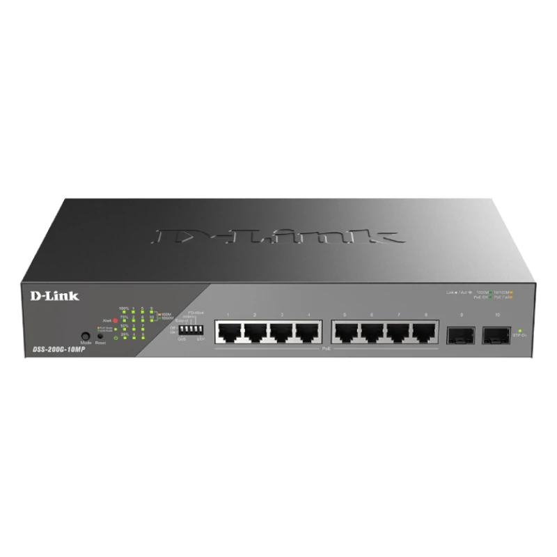 D-Link DSS-200G-10MP/E switch de rede Gerido L2 Gigabit Ethernet (10/100/1000) Power over Ethernet (PoE) 1U Cinzento