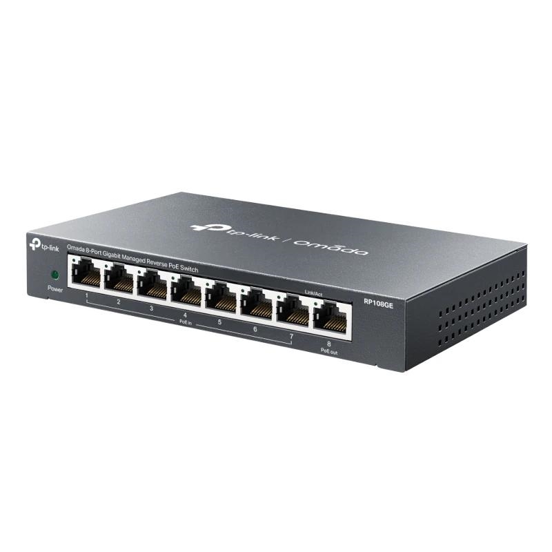 TP-Link TL-RP108GE switch de rede Gerido L2 Gigabit Ethernet (10/100/1000) Power over Ethernet (PoE) Preto