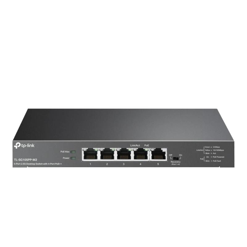 TP-Link TL-SG105PP-M2 switch de rede Não-gerido Gigabit Ethernet (10/100/1000) Power over Ethernet (PoE) Preto