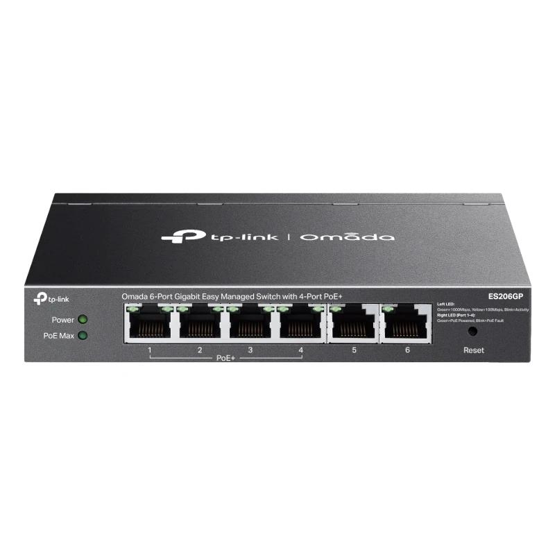 TP-Link Omada ES206GP switch de rede Gerido Gigabit Ethernet (10/100/1000) Power over Ethernet (PoE) Preto