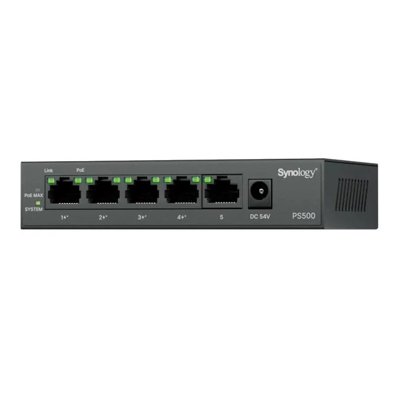 Synology PS500 Switch 4xG PoE+ 1xG 60W