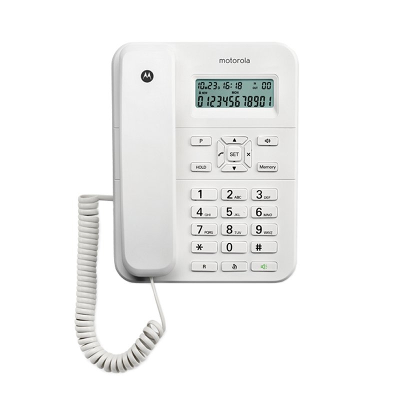 Motorola CT202 Telefone analógico Identificação de chamadas Branco