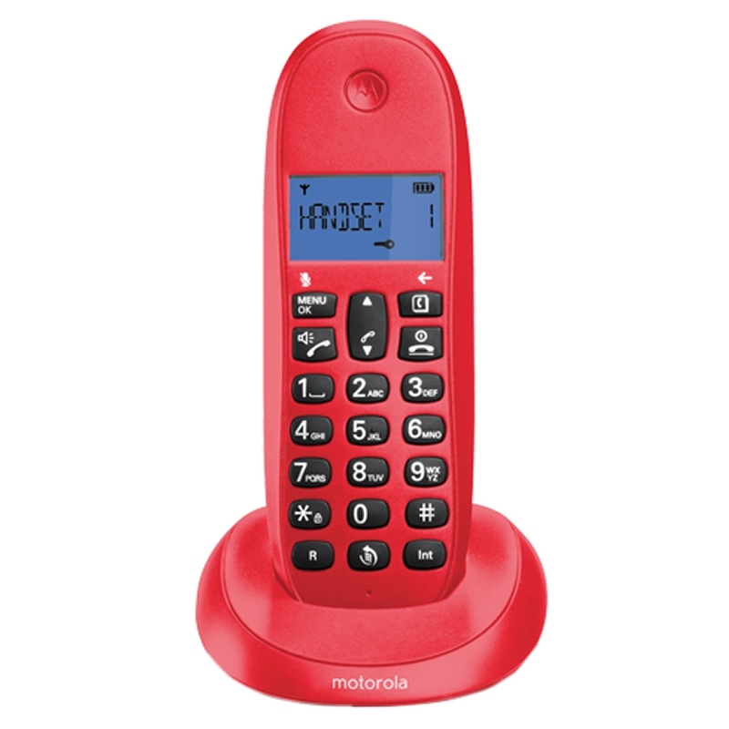 Motorola C1001 Telefone DECT Identificação de chamadas Cereja (fruto)