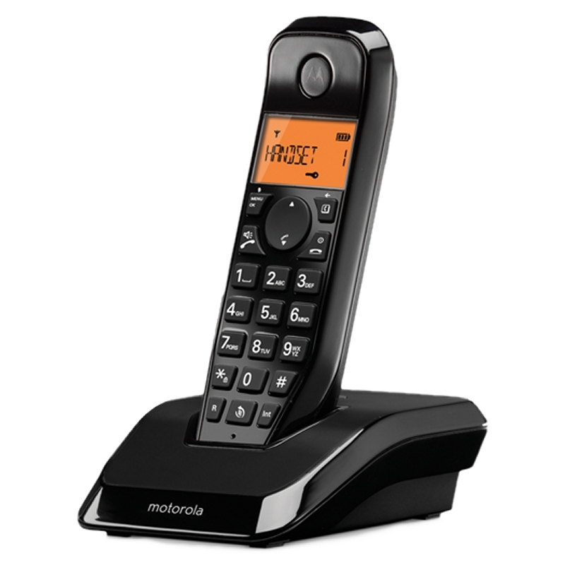 Motorola S1201 Telefone DECT Identificação de chamadas Preto