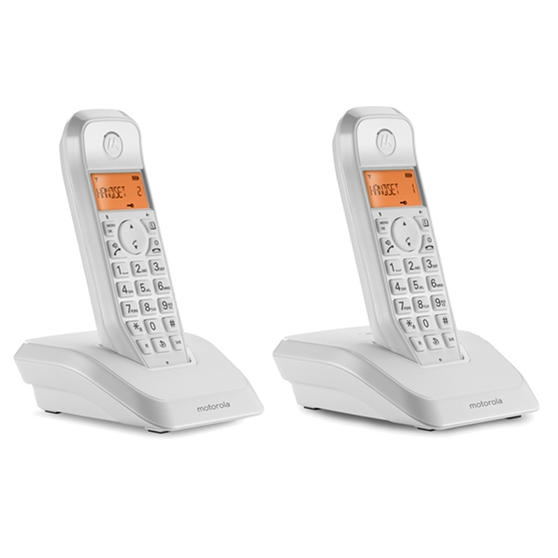 Motorola S12 Duo Telefone DECT Identificação de chamadas Branco