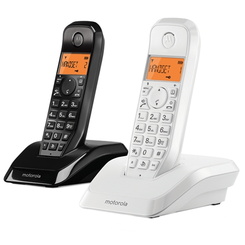 Motorola S12 Duo Telefone DECT Identificação de chamadas Preto, Branco