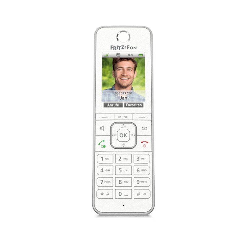 Fon FRITZ! C6 International Telefone DECT Identificação de chamadas Branco