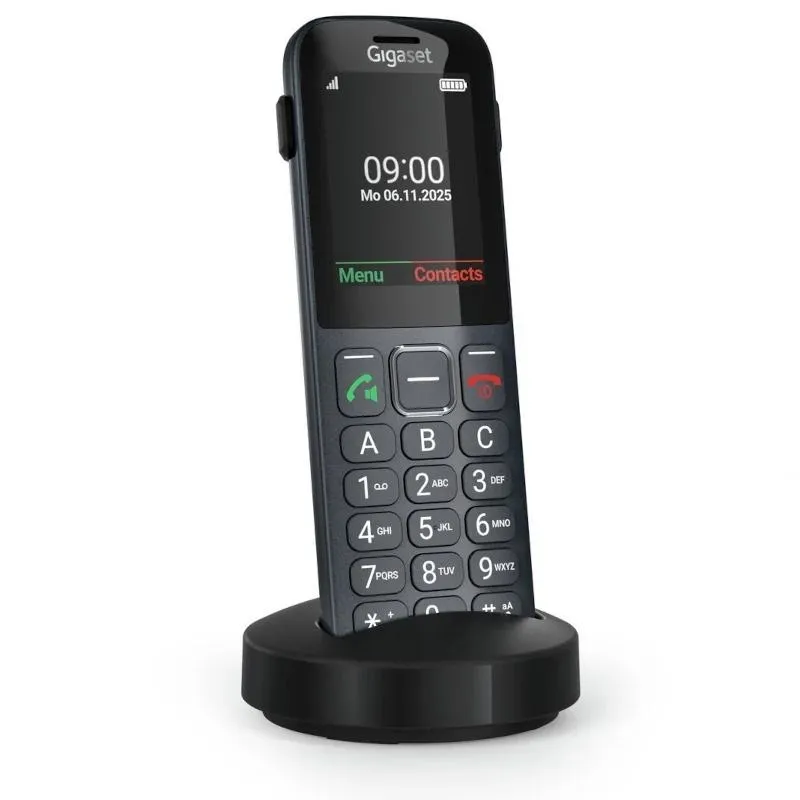 Gigaset | Móvil Senior Comfort 600 SIM | 4G | 2.4" | Preto
